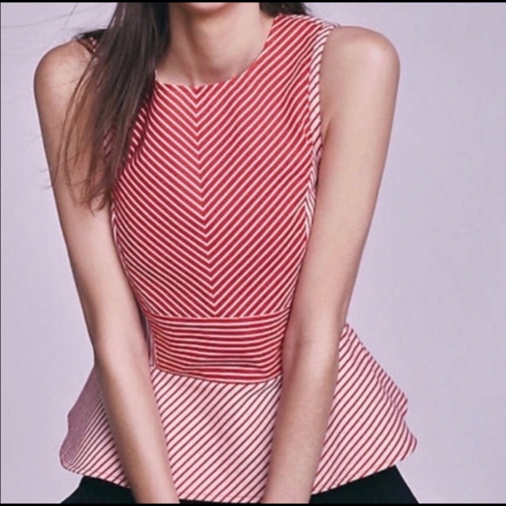 Anthropologie Maeve Cantua Peplum Top Size 12